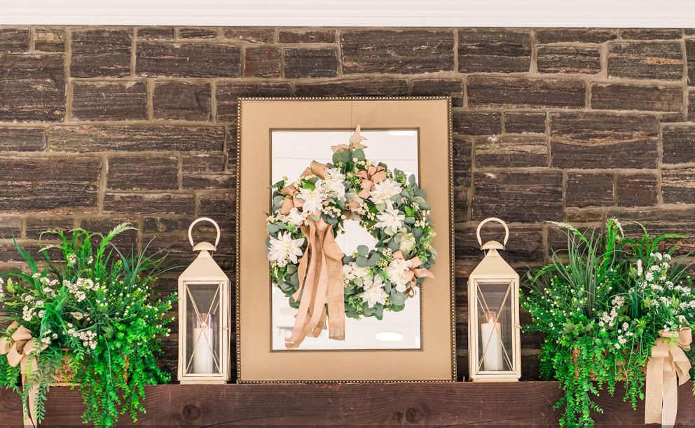 Mantle decorations.