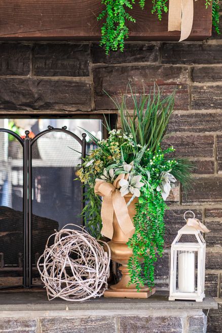 Mantle decorations.
